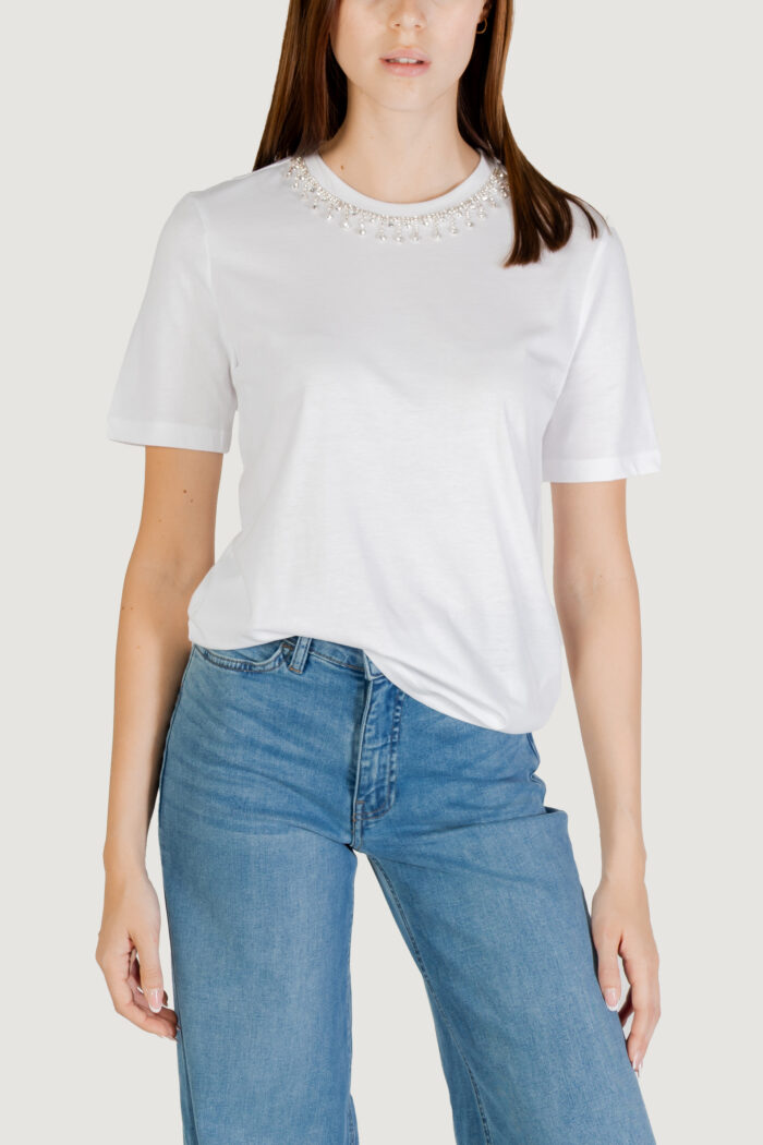 T-shirt Only Onlcheri Life S/S O-Neck Chain Top Jrs Bianco – 15350116
