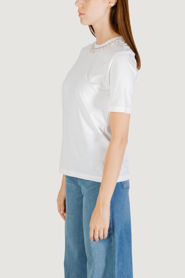 T-shirt Only Onlcheri Life S/S O-Neck Chain Top Jrs Bianco – 15350116