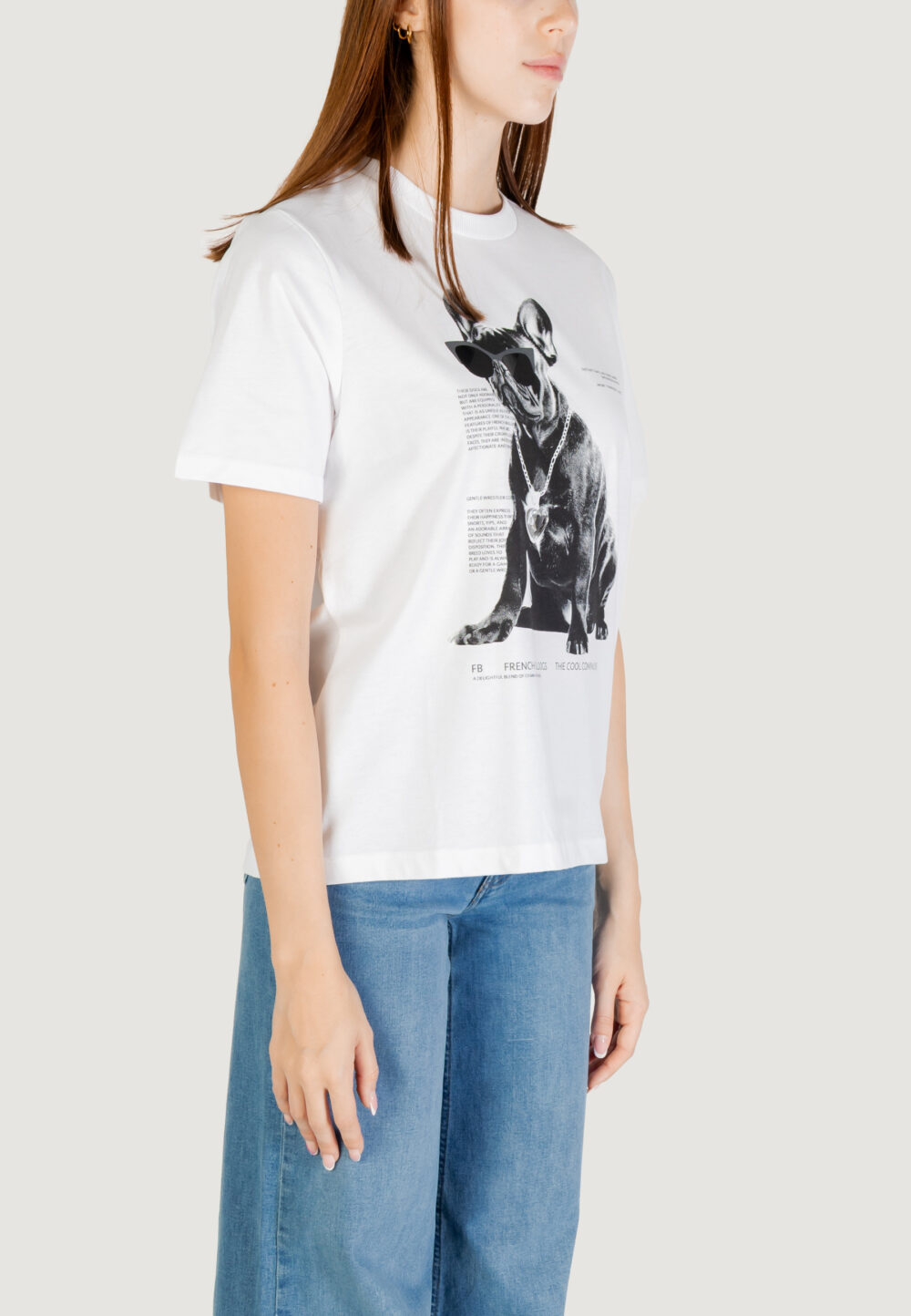 T-shirt Only Onldonna Life S/S Cool Top Box Jrs Bianco - Foto 3