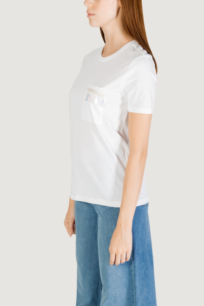T-shirt Only ONLELIS S/S DETAIL POCKET TEE CS JRS Bianco – 15362432