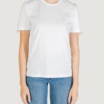 T-shirt Only ONLFILIA S/S DETAIL TEE CS JRS Bianco - Foto 5