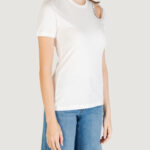 T-shirt Only ONLFLORAS S/S DETAIL TEE CS JRS Bianco - Foto 3