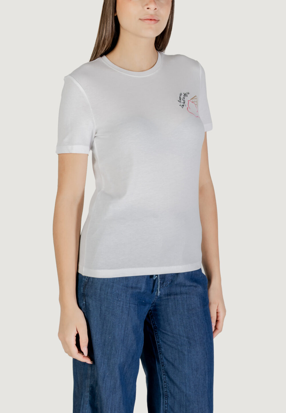 T-shirt Only Onlhenny Life Reg S/S Top Box Jrs Rosa - Foto 3