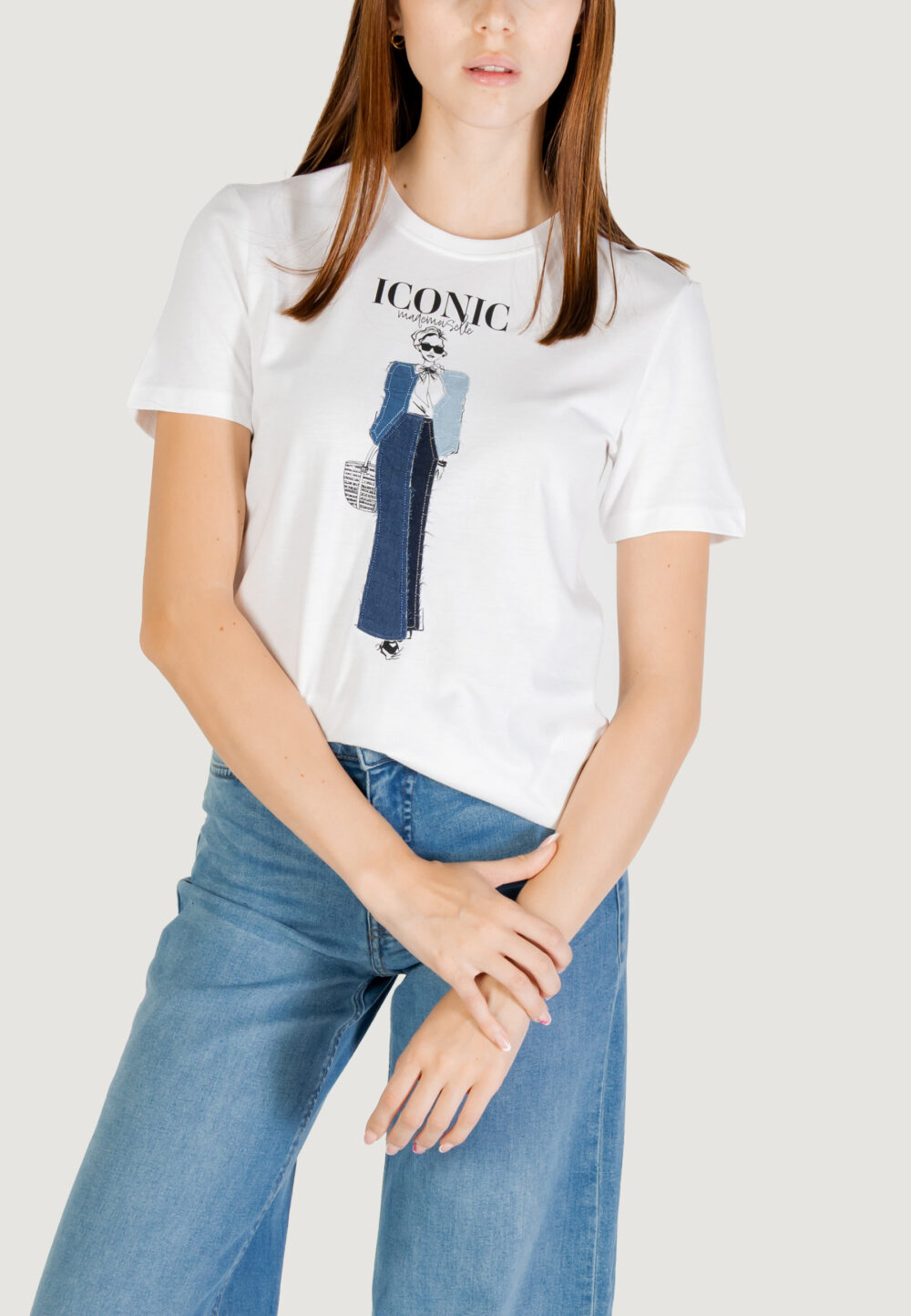 T-shirt Only Onlemma Life Reg S/S Lady Top Box Jrs Denim - Foto 1