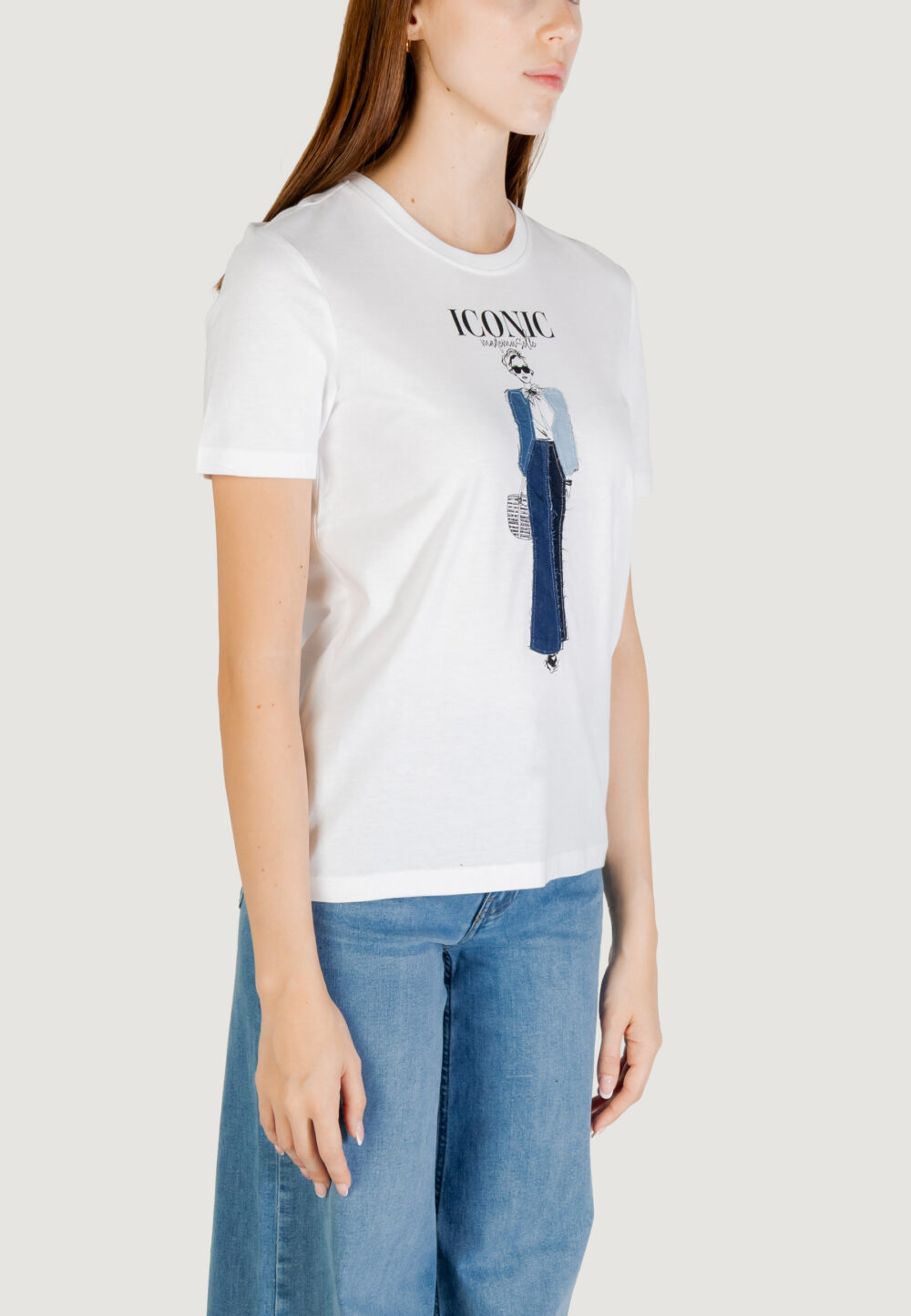 T-shirt Only Onlemma Life Reg S/S Lady Top Box Jrs Denim - Foto 3