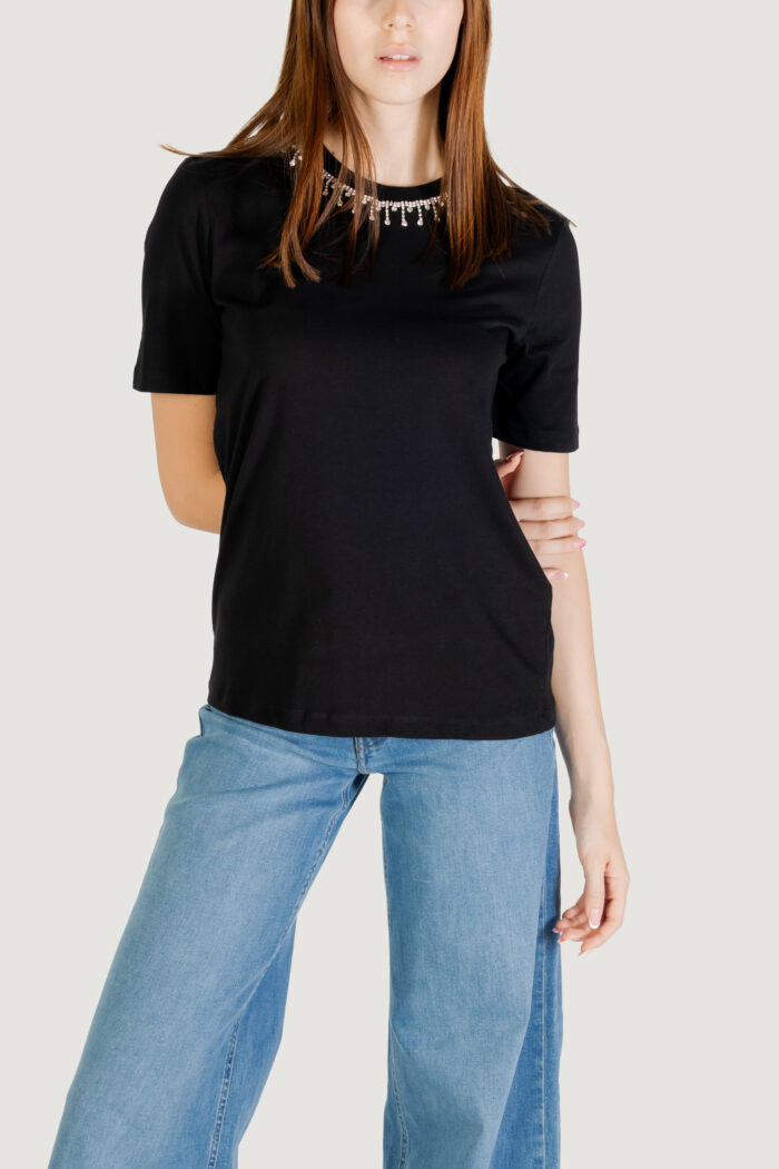 T-shirt Only Onlcheri Life S/S O-Neck Chain Top Jrs Nero – 15350116