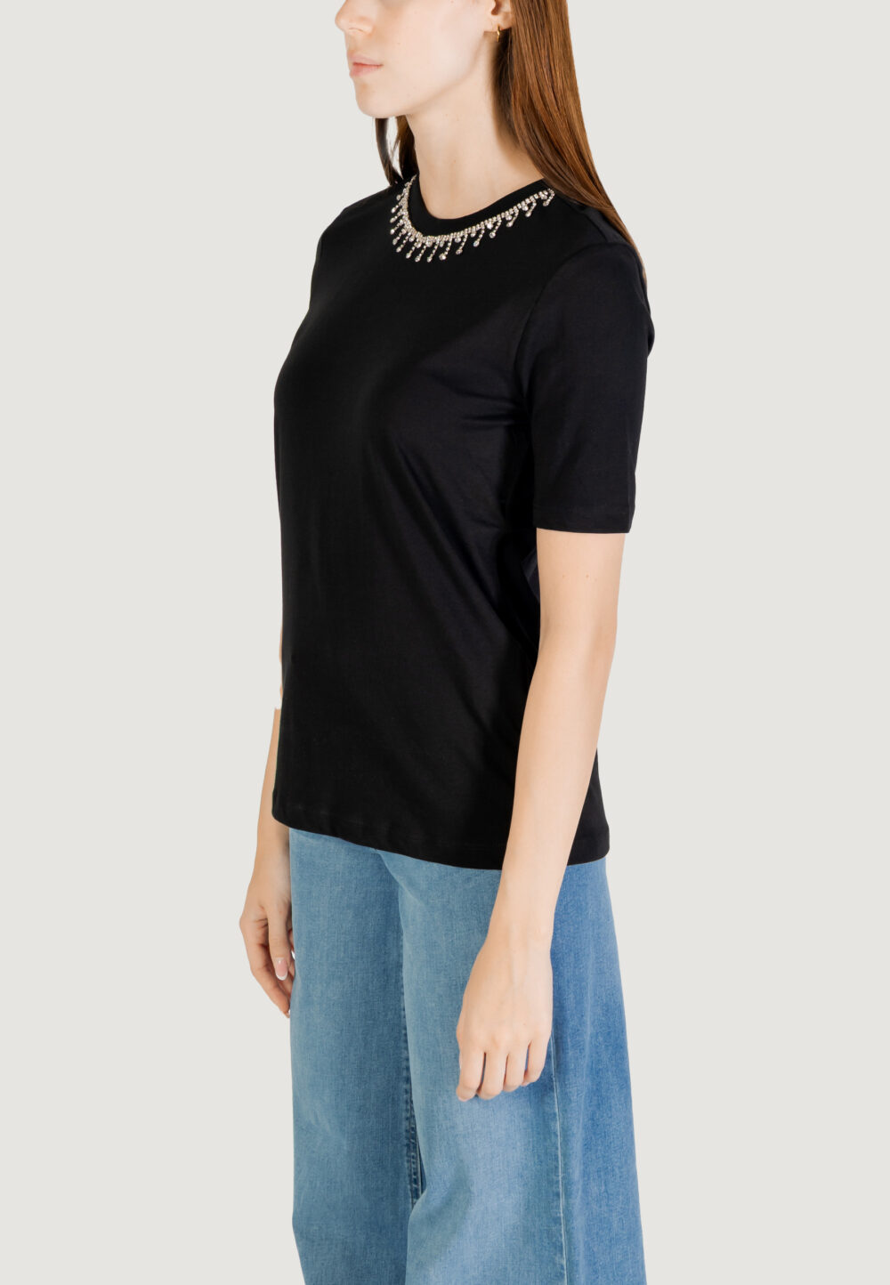 T-shirt Only Onlcheri Life S/S O-Neck Chain Top Jrs Nero - Foto 2