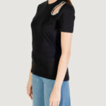 T-shirt Only ONLFLORAS S/S DETAIL TEE CS JRS Nero - Foto 2