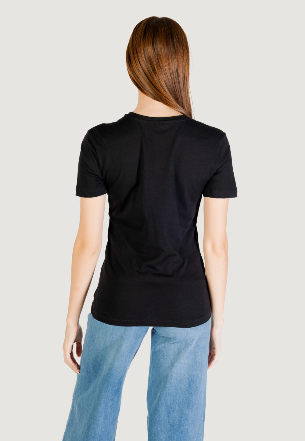 T-shirt Only ONLFLORAS S/S DETAIL TEE CS JRS Nero - Foto 4