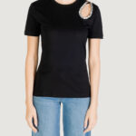 T-shirt Only ONLFLORAS S/S DETAIL TEE CS JRS Nero - Foto 5