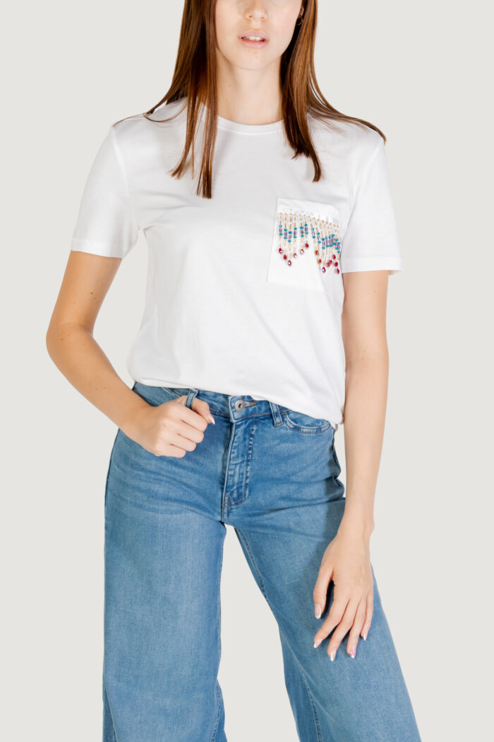 T-shirt Only ONLELIS S/S DETAIL POCKET TEE CS JRS Panna – 15362432