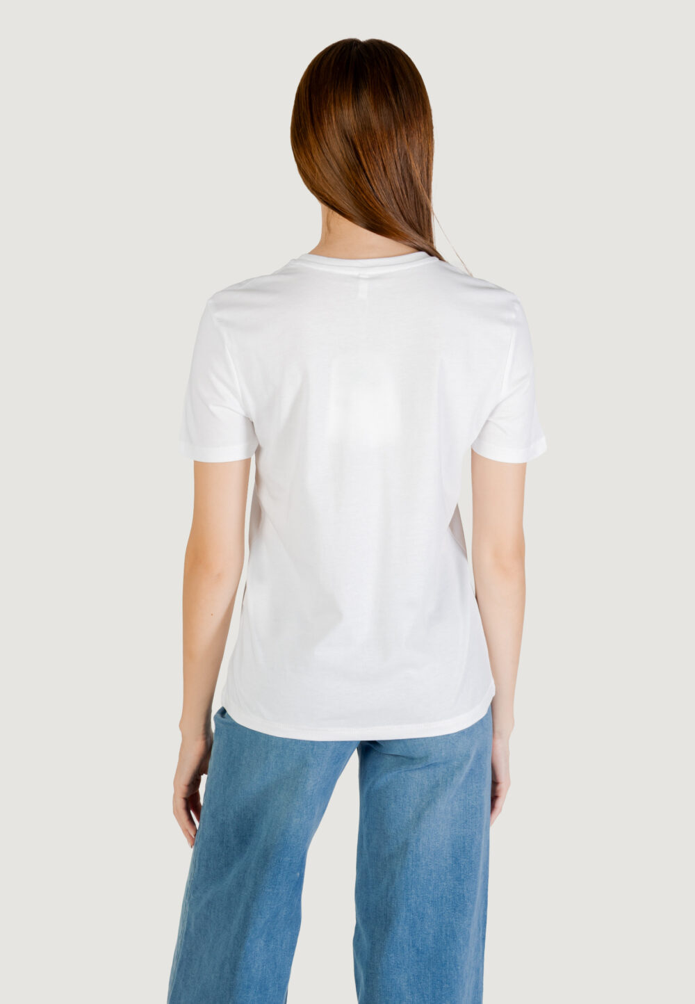 T-shirt Only ONLELIS S/S DETAIL POCKET TEE CS JRS Panna - Foto 4