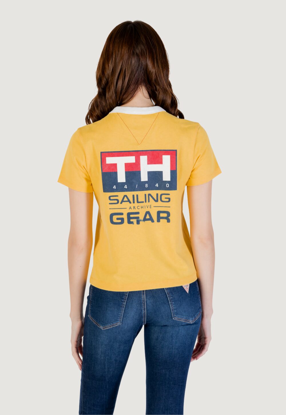 T-shirt Tommy Hilfiger SAILING TEE Giallo - Foto 4