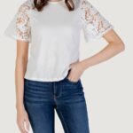 T-shirt Vero Moda Vmpanna 2/4 Top Jrs Bianco - Foto 1