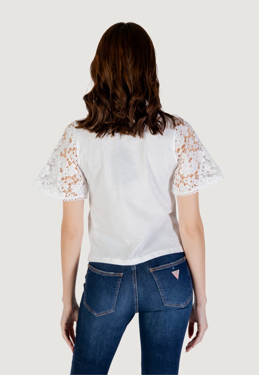 T-shirt Vero Moda Vmpanna 2/4 Top Jrs Bianco - Foto 4