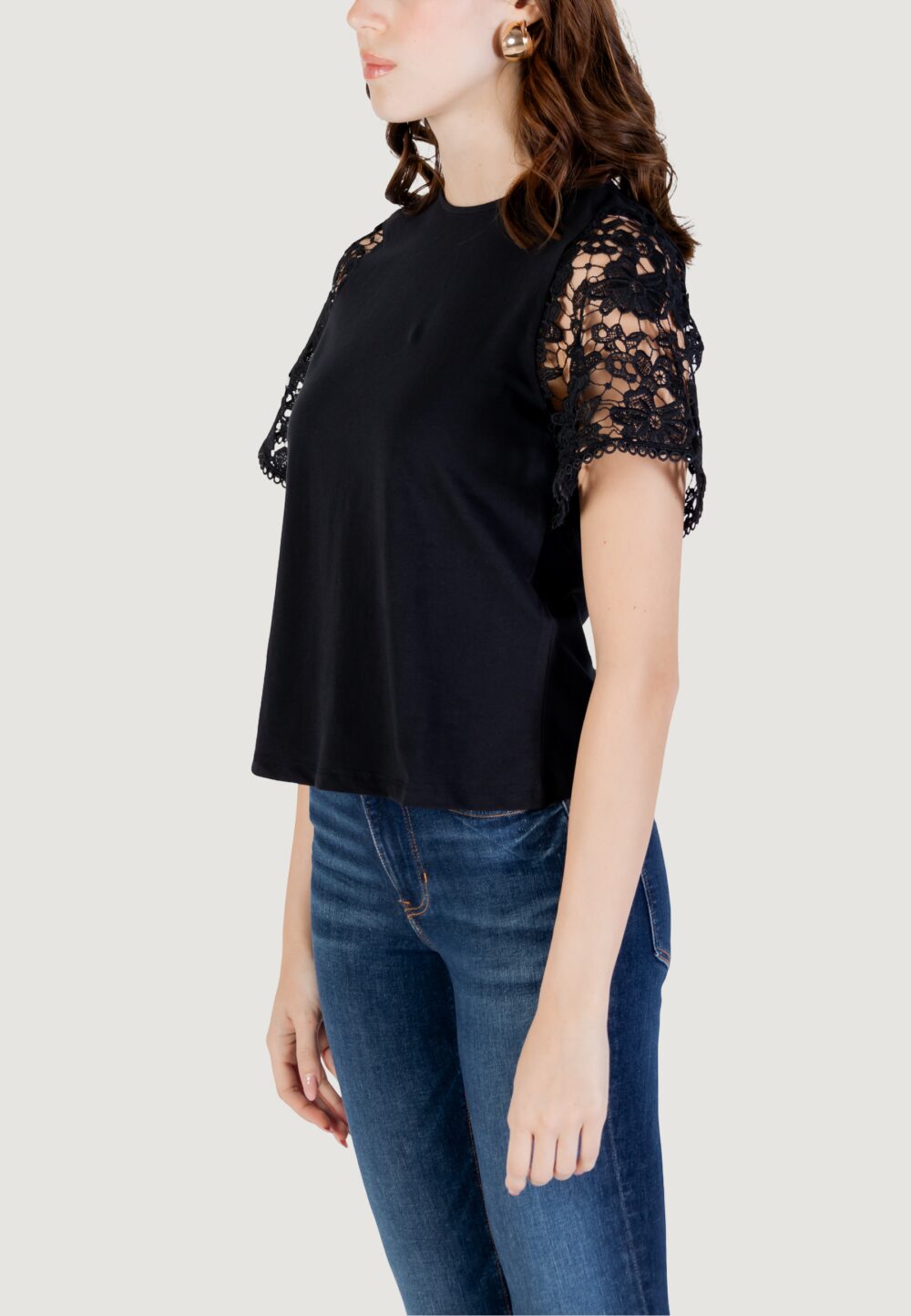 T-shirt Vero Moda Vmpanna 2/4 Top Jrs Nero - Foto 2