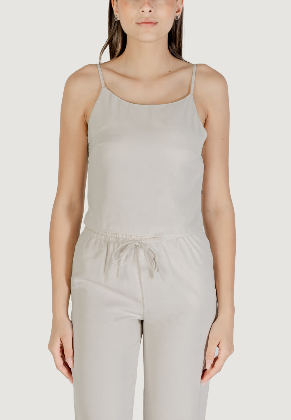 Top Only Onlthalia Life Strap String Singlet Wvn Beige chiaro - Foto 1