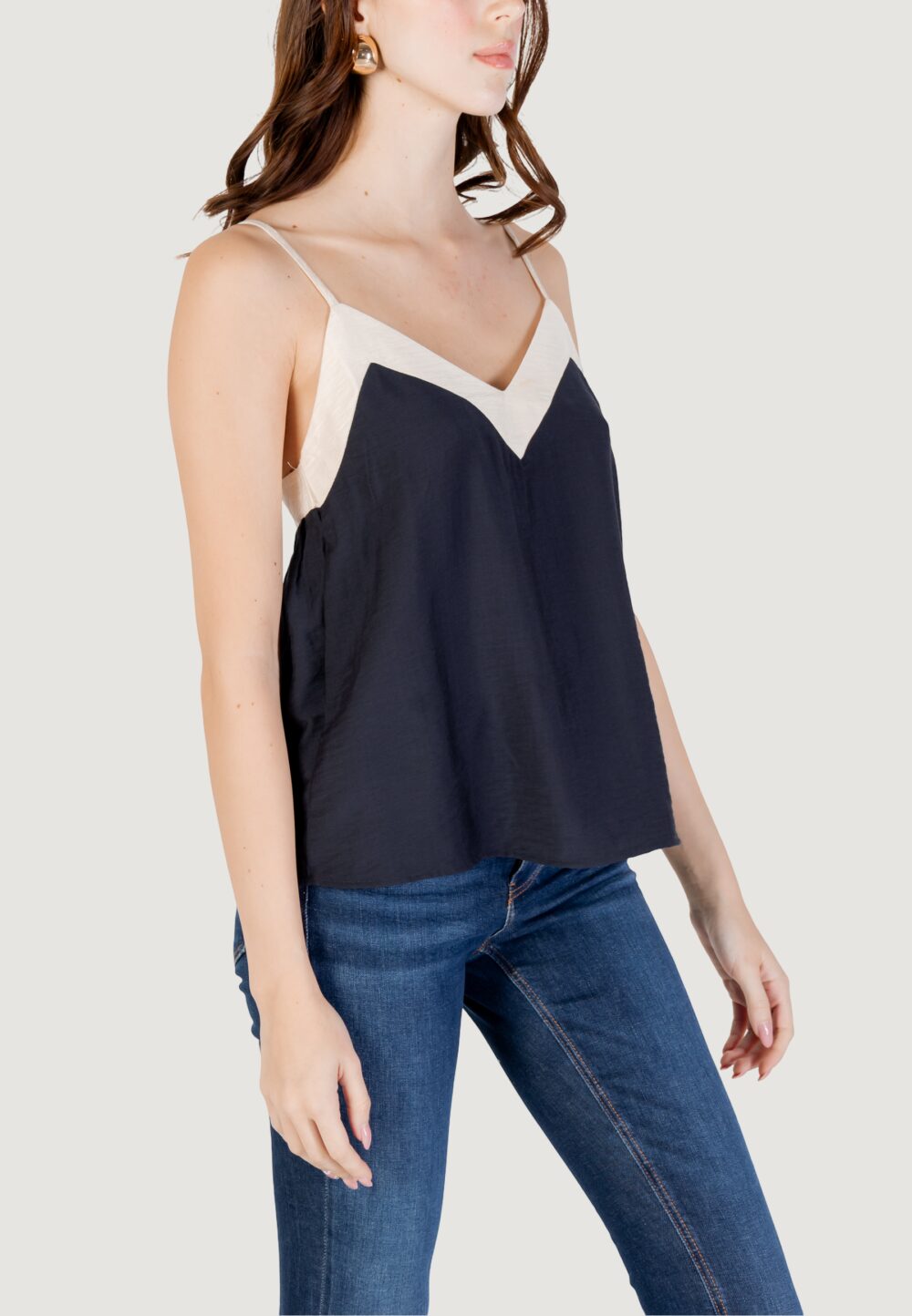 Top Vero Moda Vmdenise Singlet Top Wvn Btq Ga Nero - Foto 3
