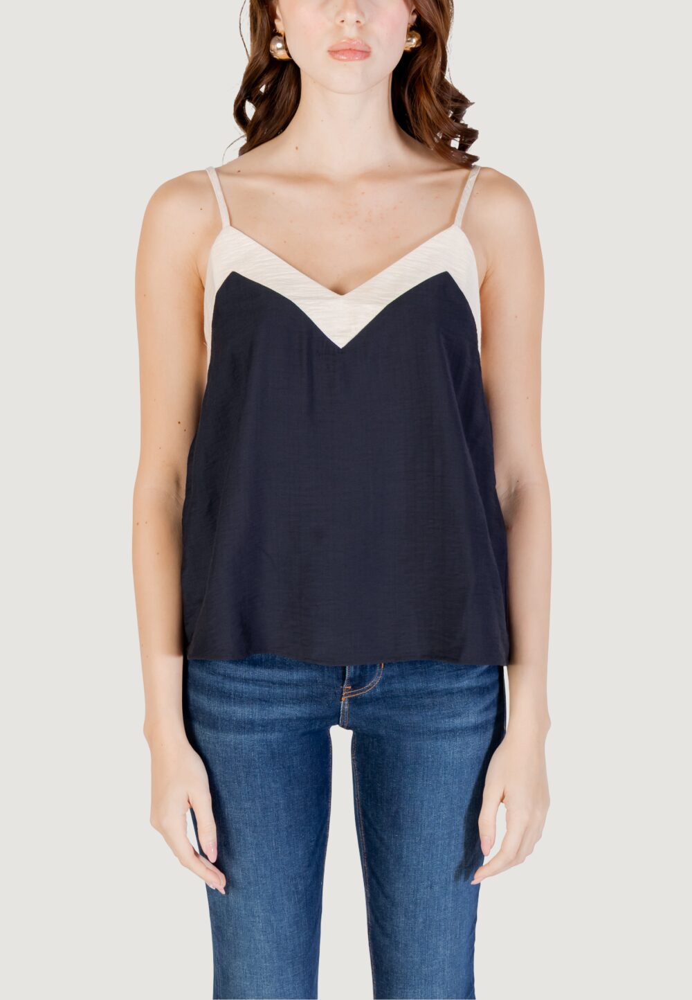 Top Vero Moda Vmdenise Singlet Top Wvn Btq Ga Nero - Foto 5