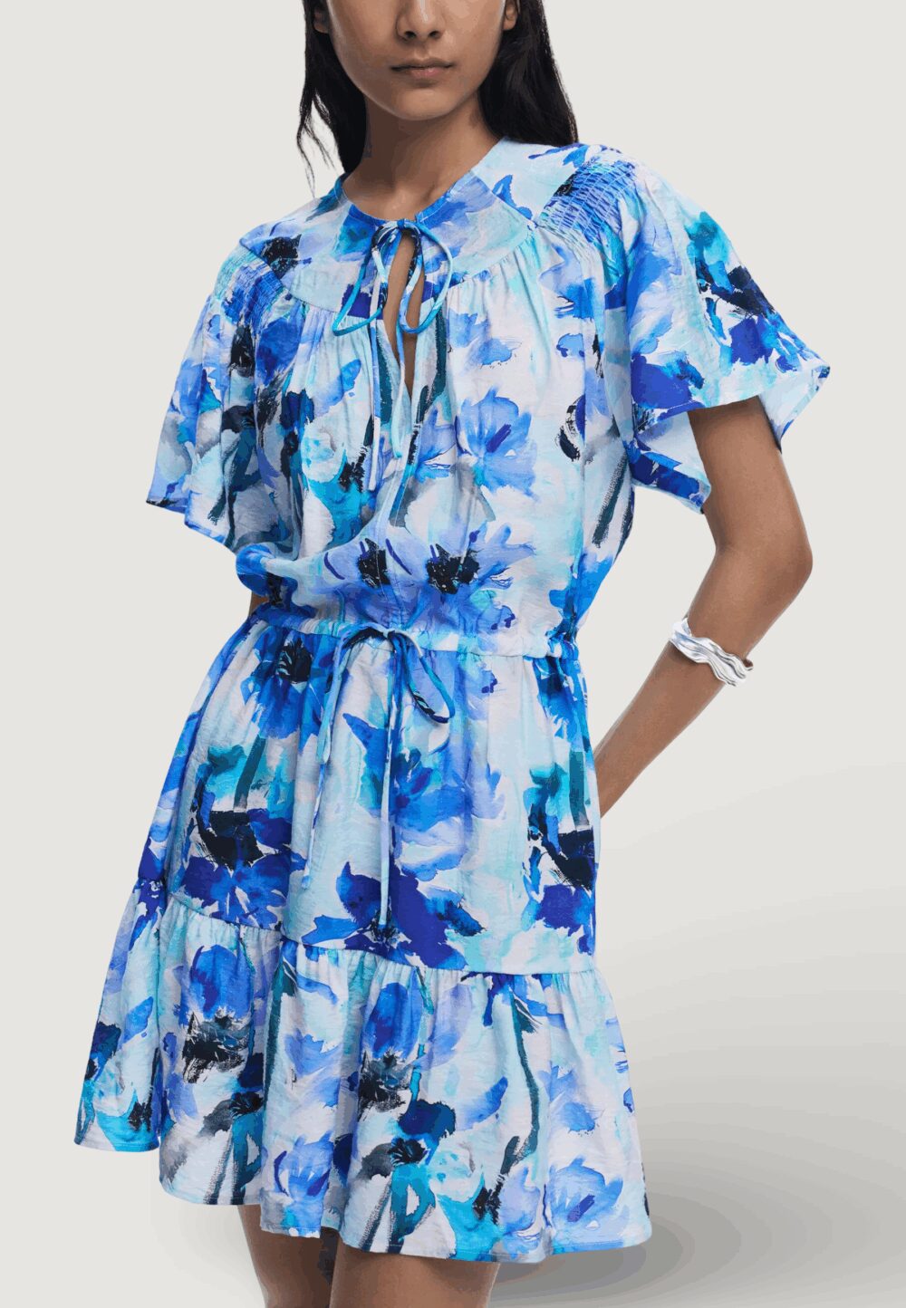 Vestito corto Desigual REPRIS VEST LANDI Azzurro - Foto 2