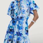 Vestito corto Desigual REPRIS VEST LANDI Azzurro - Foto 2