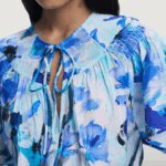 Vestito corto Desigual REPRIS VEST LANDI Azzurro - Foto 3