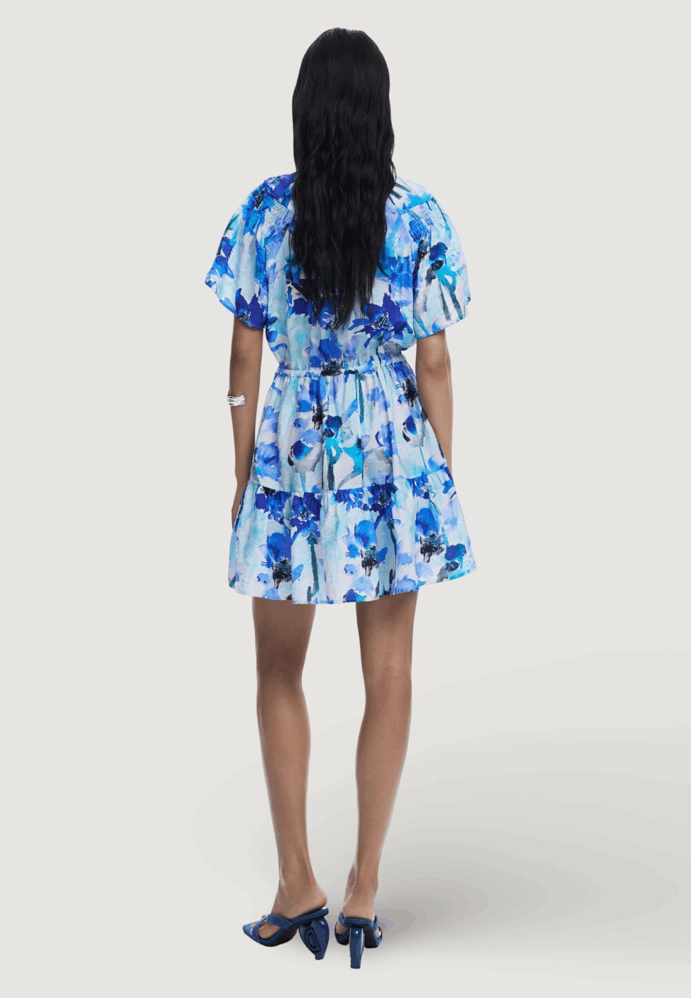 Vestito corto Desigual REPRIS VEST LANDI Azzurro - Foto 5