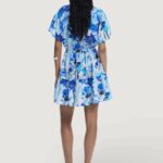 Vestito corto Desigual REPRIS VEST LANDI Azzurro - Foto 5