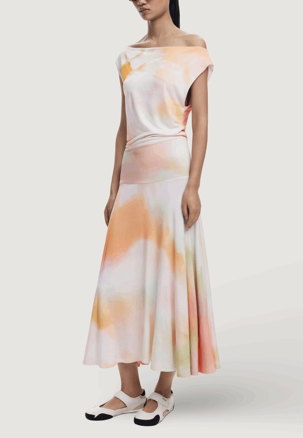 Vestito lungo Desigual REPRIS VEST ECLIPSE Arancione - Foto 3