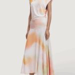 Vestito lungo Desigual REPRIS VEST ECLIPSE Arancione - Foto 3
