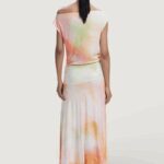 Vestito lungo Desigual REPRIS VEST ECLIPSE Arancione - Foto 4