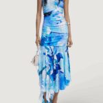 Vestito lungo Desigual REPRIS VEST DAHLIA Azzurro - Foto 1