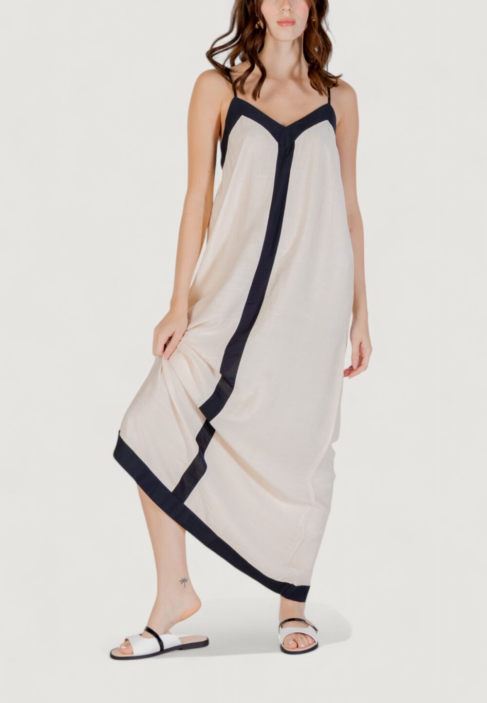 Vestito lungo Vero Moda Vmdenise Singlet Ankle Wvn Btq Ga Beige - Foto 1
