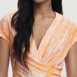 Vestito midi Desigual VEST TYEDYE NARANJA Arancione - Foto 2