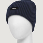Berretto Calvin Klein CLASSIC COTTON RIB BEANIE Blu - Foto 3