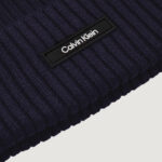 Berretto Calvin Klein CLASSIC COTTON RIB BEANIE Blu - Foto 4