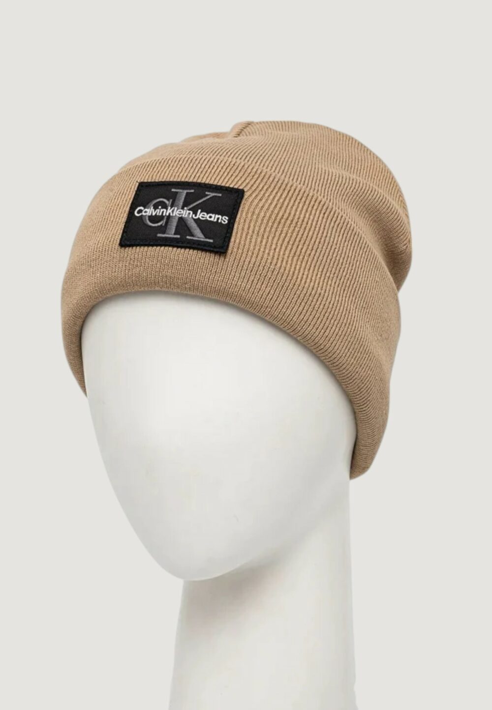 Berretto Calvin Klein Jeans MONO LOGO PATCH BEANIE WARM Beige - Foto 4