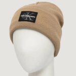 Berretto Calvin Klein Jeans MONO LOGO PATCH BEANIE WARM Beige - Foto 4
