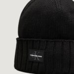Berretto Calvin Klein Jeans MONO LOGO PATCH BEANIE RUB Nero - Foto 4