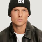 Berretto Calvin Klein Jeans SEASONAL PATCH BEANIE Nero - Foto 4