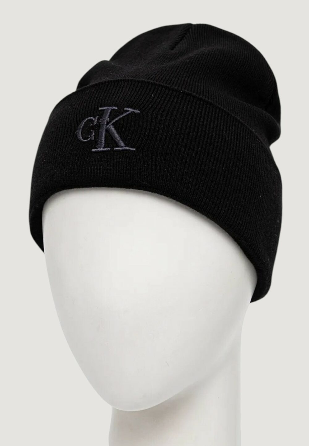 Berretto Calvin Klein Jeans THICK EMBROIDERY BEANIE Nero - Foto 4