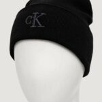Berretto Calvin Klein Jeans THICK EMBROIDERY BEANIE Nero - Foto 4