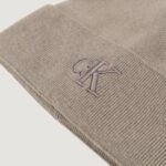 Berretto Calvin Klein Jeans THICK EMBROIDERY BEANIE Terra - Fango - Foto 2