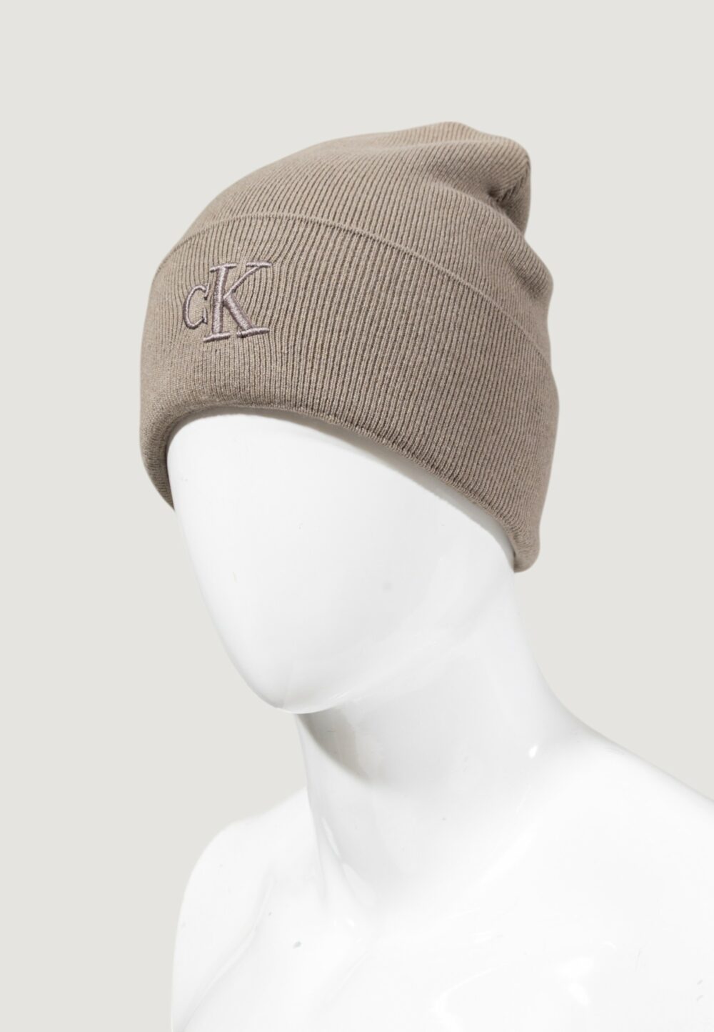 Berretto Calvin Klein Jeans THICK EMBROIDERY BEANIE Terra - Fango - Foto 4
