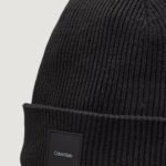 Berretto Calvin Klein FINE RIB BEANIE Nero - Foto 4