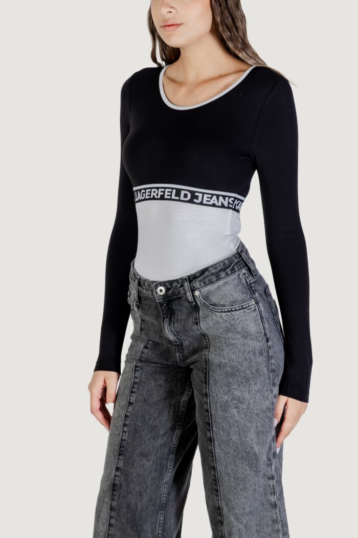 Body Karl Lagerfeld Jeans KLJ BLOCKED BODY Black-White – A3W17045