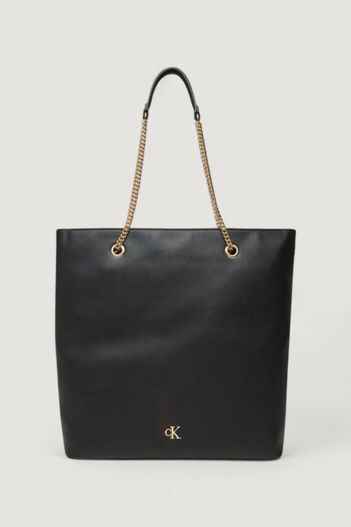 Borsa Calvin Klein MINIMAL MONOGRAM CHAIN TOTE Nero – LV04F3204G