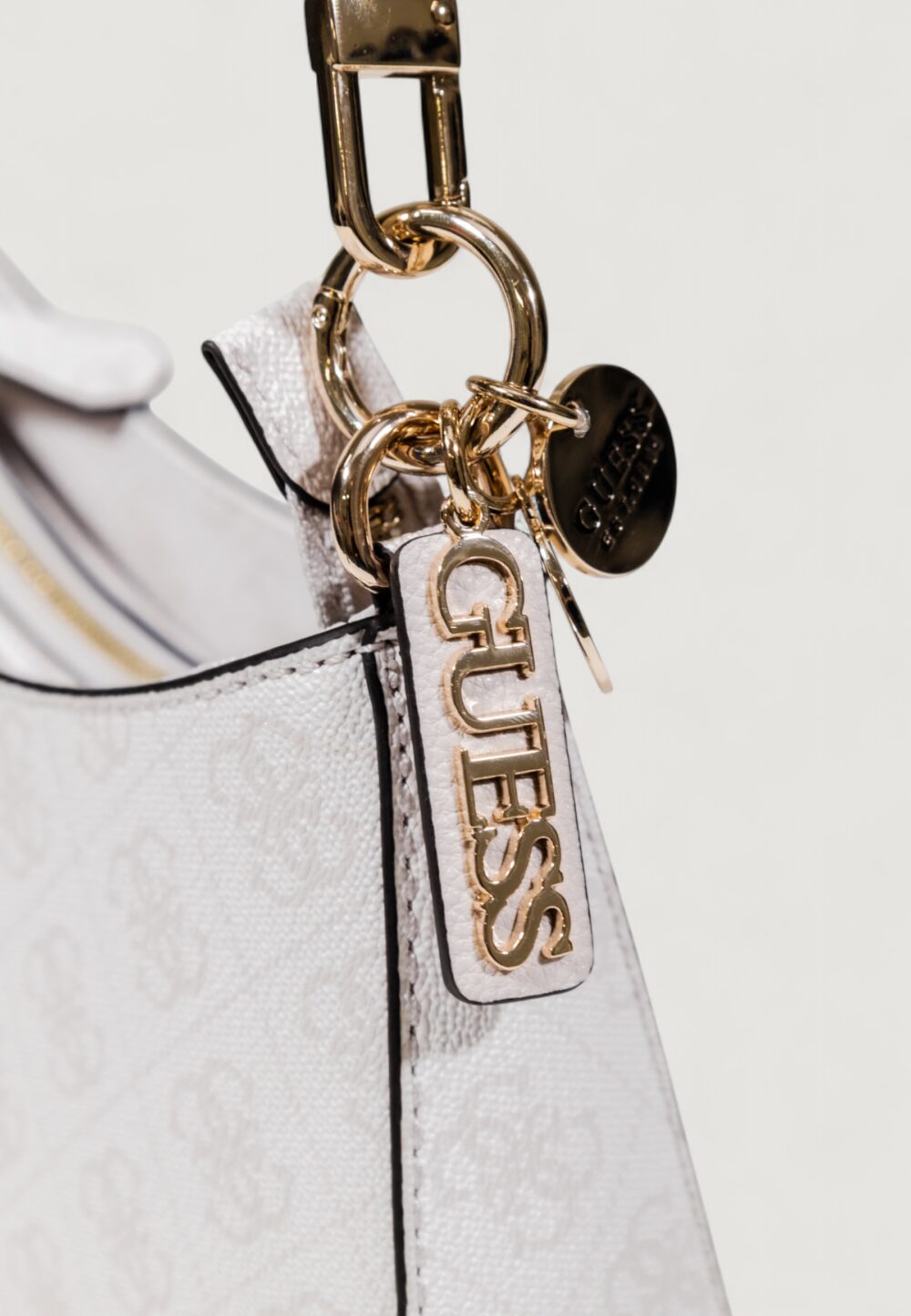 Borsa Guess NOELLE II TOP ZIP SHOULDER BAG Bianco - Foto 4