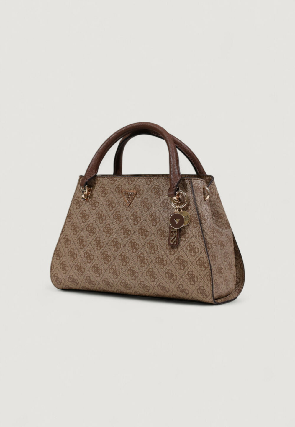 Borsa Guess NOELLE II LUXURY SATCHEL Marrone - Foto 4