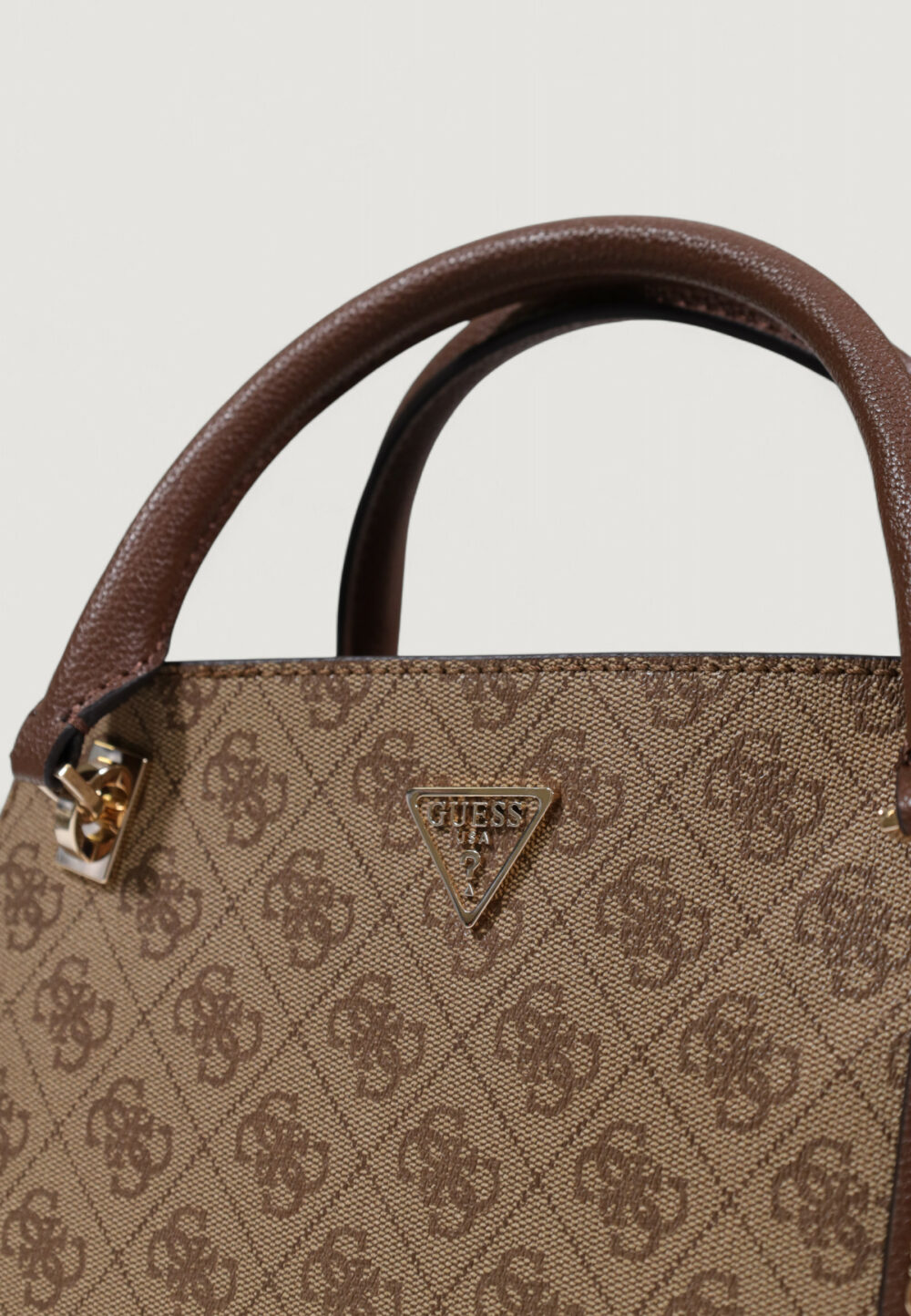 Borsa Guess NOELLE II LUXURY SATCHEL Marrone - Foto 3
